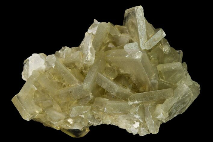 Yellow-Brown, Tabular Barite Crystal Cluster with Phantoms - Peru #169095